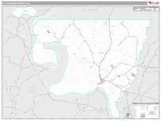 West Feliciana Parish (County), LA Digital Map Premium Style